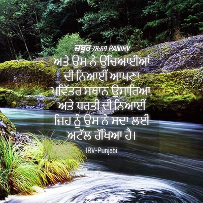 Picture 04 - ਜ਼ਬੂਰ 78:69 PANIRV - ਅਤੇ ਉਸ ਨੇ ਉੱਚਿਆਈਆਂ - Bible Verse Picture