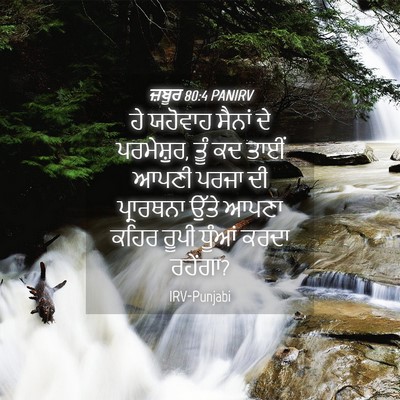Picture 04 - ਜ਼ਬੂਰ 80:4 PANIRV - ਹੇ ਯਹੋਵਾਹ ਸੈਨਾਂ ਦੇ - Bible Verse Picture
