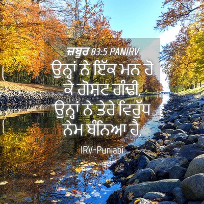 Picture 04 - ਜ਼ਬੂਰ 83:5 PANIRV - ਉਨ੍ਹਾਂ ਨੇ ਇੱਕ ਮਨ ਹੋ - Bible Verse Picture