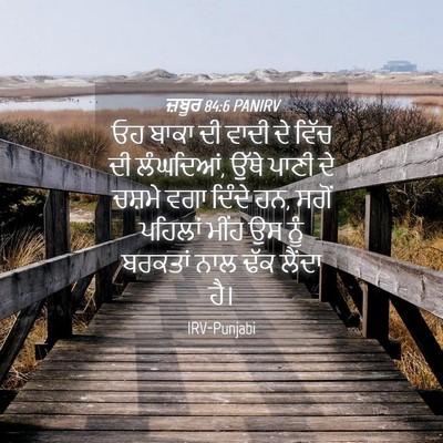 Picture 04 - ਜ਼ਬੂਰ 84:6 PANIRV - ਓਹ ਬਾਕਾ ਦੀ ਵਾਦੀ ਦੇ - Bible Verse Picture