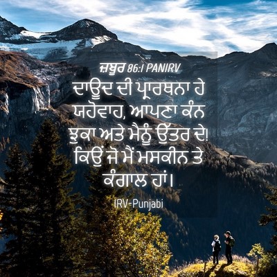 Picture 04 - ਜ਼ਬੂਰ 86:1 PANIRV - ਦਾਊਦ ਦੀ ਪ੍ਰਾਰਥਨਾ - Bible Verse Picture