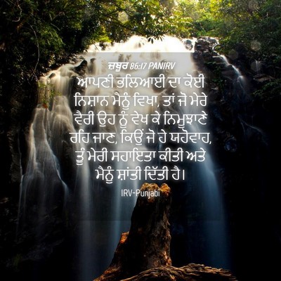Picture 04 - ਜ਼ਬੂਰ 86:17 PANIRV - ਆਪਣੀ ਭਲਿਆਈ ਦਾ ਕੋਈ - Bible Verse Picture