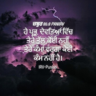 Picture 04 - ਜ਼ਬੂਰ 86:8 PANIRV - ਹੇ ਪ੍ਰਭੂ, ਦੇਵਤਿਆਂ - Bible Verse Picture
