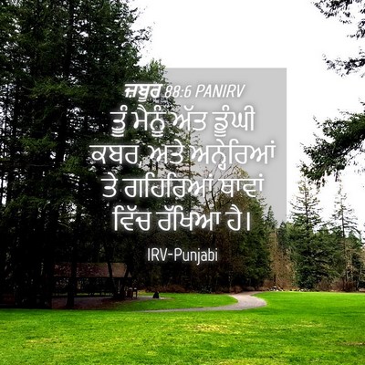 Picture 04 - ਜ਼ਬੂਰ 88:6 PANIRV - ਤੂੰ ਮੈਨੂੰ ਅੱਤ - Bible Verse Picture