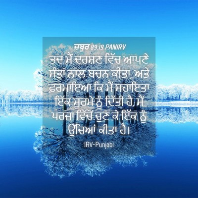Picture 04 - ਜ਼ਬੂਰ 89:19 PANIRV - ਤਦ ਮੈਂ ਦਰਸ਼ਣ ਵਿੱਚ - Bible Verse Picture