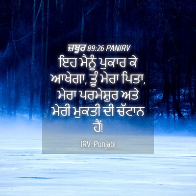 Picture 04 - ਜ਼ਬੂਰ 89:26 PANIRV - ਇਹ ਮੈਨੂੰ ਪੁਕਾਰ ਕੇ - Bible Verse Picture