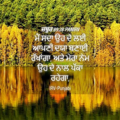 Picture 04 - ਜ਼ਬੂਰ 89:28 PANIRV - ਮੈਂ ਸਦਾ ਉਹ ਦੇ ਲਈ - Bible Verse Picture