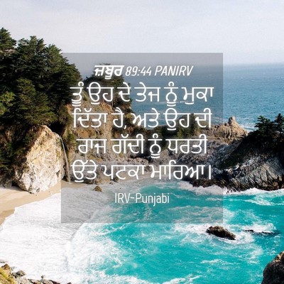 Picture 04 - ਜ਼ਬੂਰ 89:44 PANIRV - ਤੂੰ ਉਹ ਦੇ ਤੇਜ ਨੂੰ - Bible Verse Picture