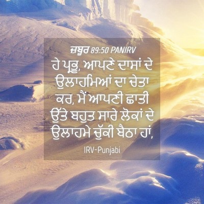 Picture 04 - ਜ਼ਬੂਰ 89:50 PANIRV - ਹੇ ਪ੍ਰਭੂ, ਆਪਣੇ - Bible Verse Picture