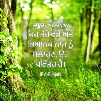 Picture 04 - ਜ਼ਬੂਰ 99:3 PANIRV - ਓਹ ਤੇਰੇ ਵੱਡੇ ਅਤੇ - Bible Verse Picture