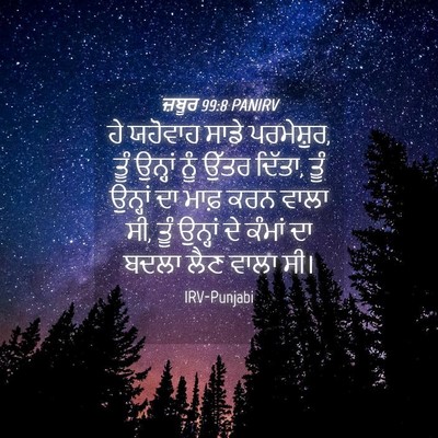 Picture 04 - ਜ਼ਬੂਰ 99:8 PANIRV - ਹੇ ਯਹੋਵਾਹ ਸਾਡੇ - Bible Verse Picture