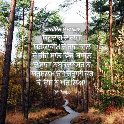 Picture 04 - ਦਾਨੀਏਲ 1:1 PANIRV - ਯਹੂਦਾਹ ਦੇ ਰਾਜਾ - Bible Verse Picture