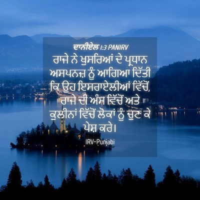Picture 04 - ਦਾਨੀਏਲ 1:3 PANIRV - ਰਾਜੇ ਨੇ ਖੁਸਰਿਆਂ ਦੇ - Bible Verse Picture