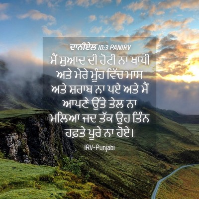 Picture 04 - ਦਾਨੀਏਲ 10:3 PANIRV - ਮੈਂ ਸੁਆਦ ਦੀ ਰੋਟੀ ਨਾ - Bible Verse Picture