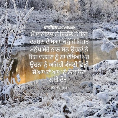 Picture 04 - ਦਾਨੀਏਲ 10:7 PANIRV - ਮੈਂ ਦਾਨੀਏਲ ਨੇ - Bible Verse Picture