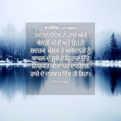 Picture 04 - ਦਾਨੀਏਲ 2:49 PANIRV - ਤਦ ਦਾਨੀਏਲ ਨੇ ਰਾਜੇ - Bible Verse Picture