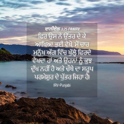 Picture 04 - ਦਾਨੀਏਲ 3:25 PANIRV - ਫਿਰ ਉਸ ਨੇ ਉੱਤਰ ਦੇ - Bible Verse Picture