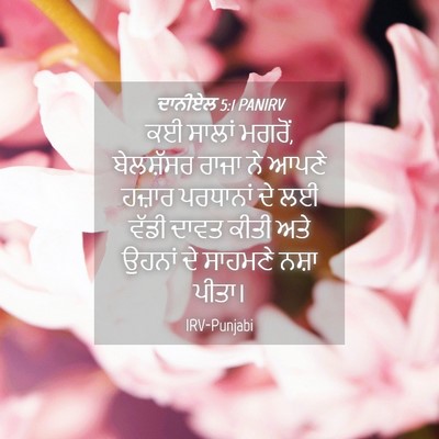 Picture 04 - ਦਾਨੀਏਲ 5:1 PANIRV - ਕਈ ਸਾਲਾਂ ਮਗਰੋਂ, - Bible Verse Picture