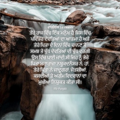 Picture 04 - ਦਾਨੀਏਲ 5:11 PANIRV - ਤੇਰੇ ਰਾਜ ਵਿੱਚ ਇੱਕ - Bible Verse Picture