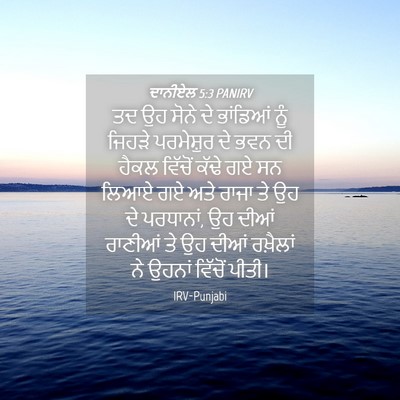 Picture 04 - ਦਾਨੀਏਲ 5:3 PANIRV - ਤਦ ਉਹ ਸੋਨੇ ਦੇ - Bible Verse Picture