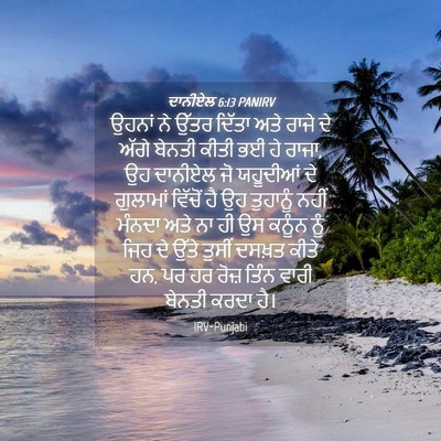 Picture 04 - ਦਾਨੀਏਲ 6:13 PANIRV - ਉਹਨਾਂ ਨੇ ਉੱਤਰ - Bible Verse Picture