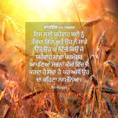 Picture 04 - ਦਾਨੀਏਲ 9:14 PANIRV - ਇਸ ਲਈ ਯਹੋਵਾਹ ਬਦੀ - Bible Verse Picture