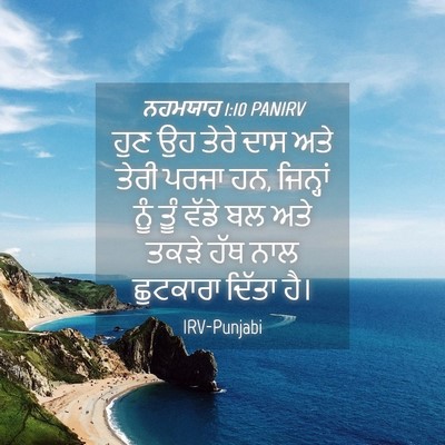 Picture 04 - ਨਹਮਯਾਹ 1:10 PANIRV - ਹੁਣ ਉਹ ਤੇਰੇ ਦਾਸ ਅਤੇ - Bible Verse Picture