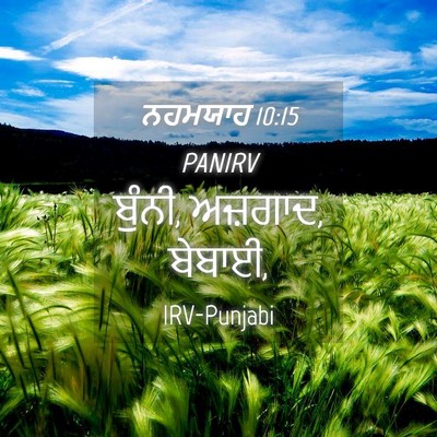 Picture 04 - ਨਹਮਯਾਹ 10:15 PANIRV - ਬੁੰਨੀ, ਅਜ਼ਗਾਦ, - Bible Verse Picture
