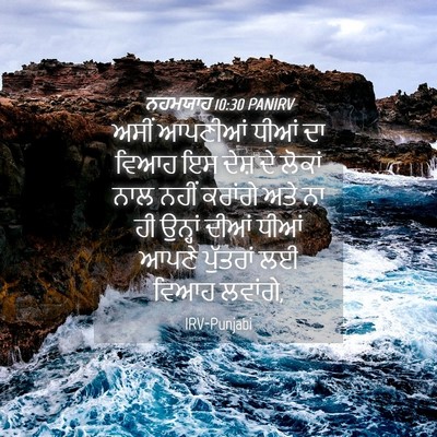 Picture 04 - ਨਹਮਯਾਹ 10:30 PANIRV - ਅਸੀਂ ਆਪਣੀਆਂ ਧੀਆਂ - Bible Verse Picture