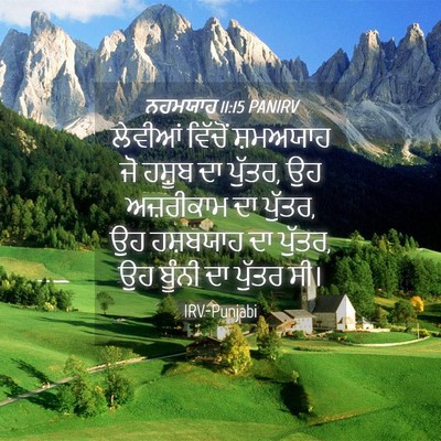 Picture 04 - ਨਹਮਯਾਹ 11:15 PANIRV - ਲੇਵੀਆਂ ਵਿੱਚੋਂ - Bible Verse Picture