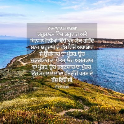 Picture 04 - ਨਹਮਯਾਹ 11:4 PANIRV - ਯਰੂਸ਼ਲਮ ਵਿੱਚ - Bible Verse Picture