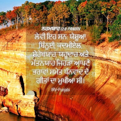 Picture 04 - ਨਹਮਯਾਹ 12:8 PANIRV - ਲੇਵੀ ਇਹ ਸਨ: ਯੇਸ਼ੂਆ, - Bible Verse Picture