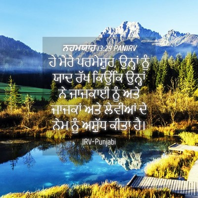 Picture 04 - ਨਹਮਯਾਹ 13:29 PANIRV - ਹੇ ਮੇਰੇ ਪਰਮੇਸ਼ੁਰ, - Bible Verse Picture