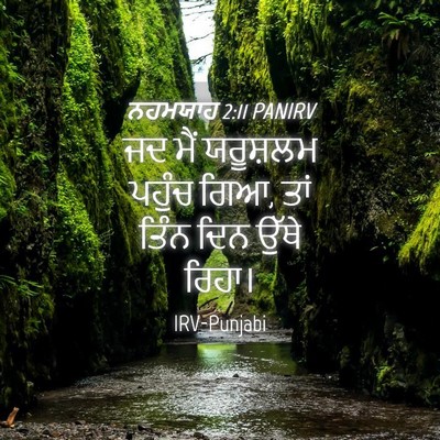 Picture 04 - ਨਹਮਯਾਹ 2:11 PANIRV - ਜਦ ਮੈਂ ਯਰੂਸ਼ਲਮ - Bible Verse Picture