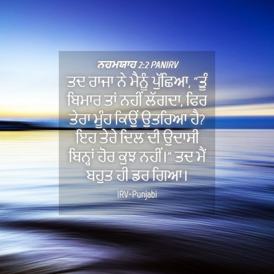 Picture 04 - ਨਹਮਯਾਹ 2:2 PANIRV - ਤਦ ਰਾਜਾ ਨੇ ਮੈਨੂੰ - Bible Verse Picture