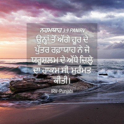 Picture 04 - ਨਹਮਯਾਹ 3:9 PANIRV - ਉਨ੍ਹਾਂ ਤੋਂ ਅੱਗੇ - Bible Verse Picture