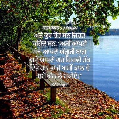 Picture 04 - ਨਹਮਯਾਹ 5:3 PANIRV - ਅਤੇ ਕੁਝ ਹੋਰ ਸਨ - Bible Verse Picture