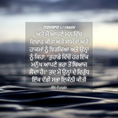 Picture 04 - ਨਹਮਯਾਹ 5:7 PANIRV - ਅਤੇ ਮੈਂ ਆਪਣੇ ਮਨ - Bible Verse Picture