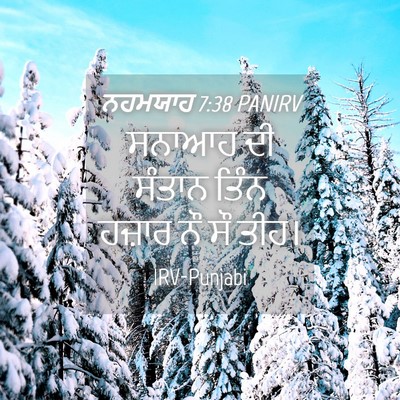 Picture 04 - ਨਹਮਯਾਹ 7:38 PANIRV - ਸਨਾਆਹ ਦੀ ਸੰਤਾਨ - Bible Verse Picture