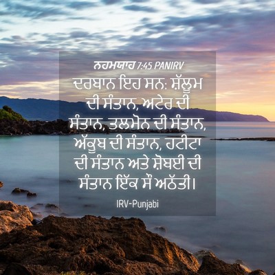 Picture 04 - ਨਹਮਯਾਹ 7:45 PANIRV - ਦਰਬਾਨ ਇਹ ਸਨ: ਸ਼ੱਲੂਮ - Bible Verse Picture