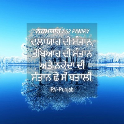 Picture 04 - ਨਹਮਯਾਹ 7:62 PANIRV - ਦਲਾਯਾਹ ਦੀ ਸੰਤਾਨ, - Bible Verse Picture