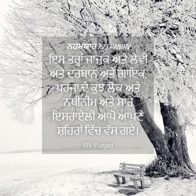 Picture 04 - ਨਹਮਯਾਹ 7:73 PANIRV - ਇਸ ਤਰ੍ਹਾਂ ਜਾਜਕ ਅਤੇ - Bible Verse Picture