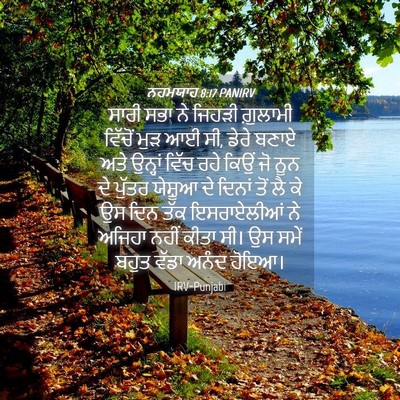 Picture 04 - ਨਹਮਯਾਹ 8:17 PANIRV - ਸਾਰੀ ਸਭਾ ਨੇ ਜਿਹੜੀ - Bible Verse Picture