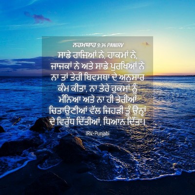 Picture 04 - ਨਹਮਯਾਹ 9:34 PANIRV - ਸਾਡੇ ਰਾਜਿਆਂ ਨੇ, - Bible Verse Picture