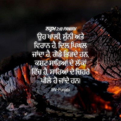 Picture 04 - ਨਹੂਮ 2:10 PANIRV - ਉਹ ਖਾਲੀ, ਸੁੰਨੀ ਅਤੇ - Bible Verse Picture