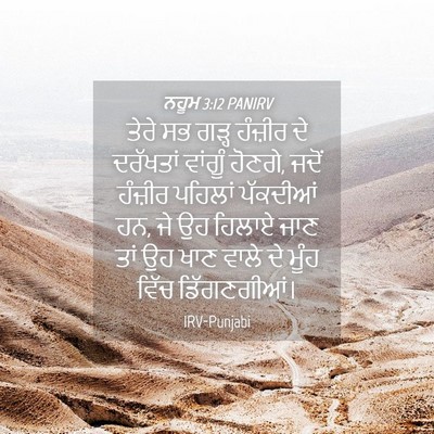 Picture 04 - ਨਹੂਮ 3:12 PANIRV - ਤੇਰੇ ਸਭ ਗੜ੍ਹ - Bible Verse Picture