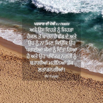 Picture 04 - ਪਰਕਾਸ਼ ਦੀ ਪੋਥੀ 11:2 PANIRV - ਅਤੇ ਉਸ ਵਿਹੜੇ ਨੂੰ - Bible Verse Picture