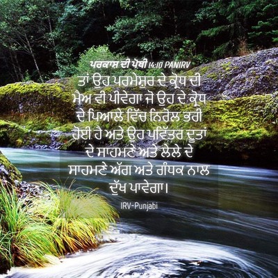 Picture 04 - ਪਰਕਾਸ਼ ਦੀ ਪੋਥੀ 14:10 PANIRV - ਤਾਂ ਉਹ ਪਰਮੇਸ਼ੁਰ ਦੇ - Bible Verse Picture