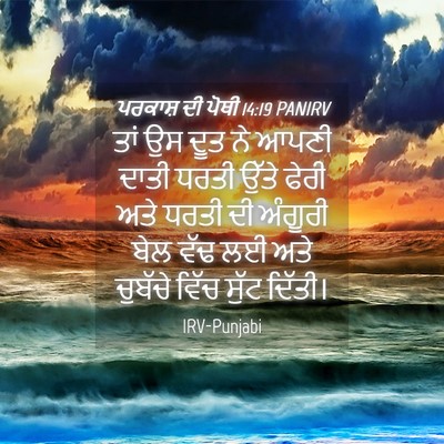 Picture 04 - ਪਰਕਾਸ਼ ਦੀ ਪੋਥੀ 14:19 PANIRV - ਤਾਂ ਉਸ ਦੂਤ ਨੇ ਆਪਣੀ - Bible Verse Picture