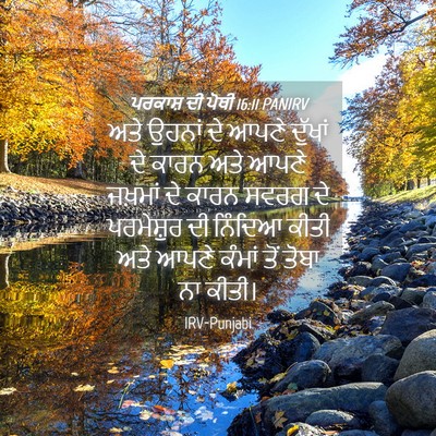 Picture 04 - ਪਰਕਾਸ਼ ਦੀ ਪੋਥੀ 16:11 PANIRV - ਅਤੇ ਉਹਨਾਂ ਦੇ ਆਪਣੇ - Bible Verse Picture